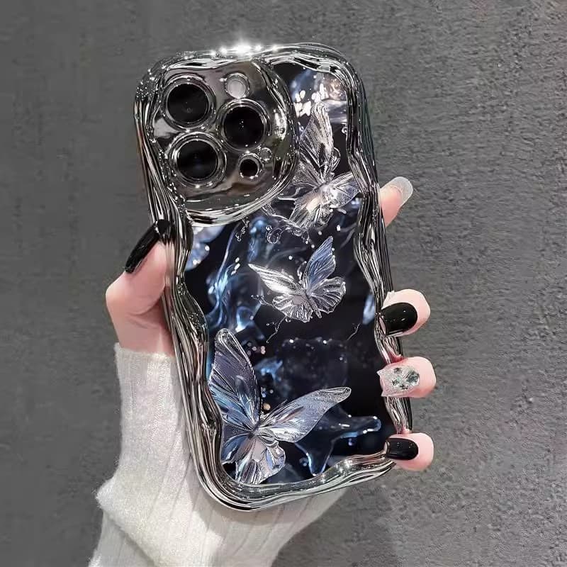 Ins Dream Butterfly Case for Apple iPhone 17 Pro, Xiaomi 13 Premium Trendy Shockproof Protective Cover