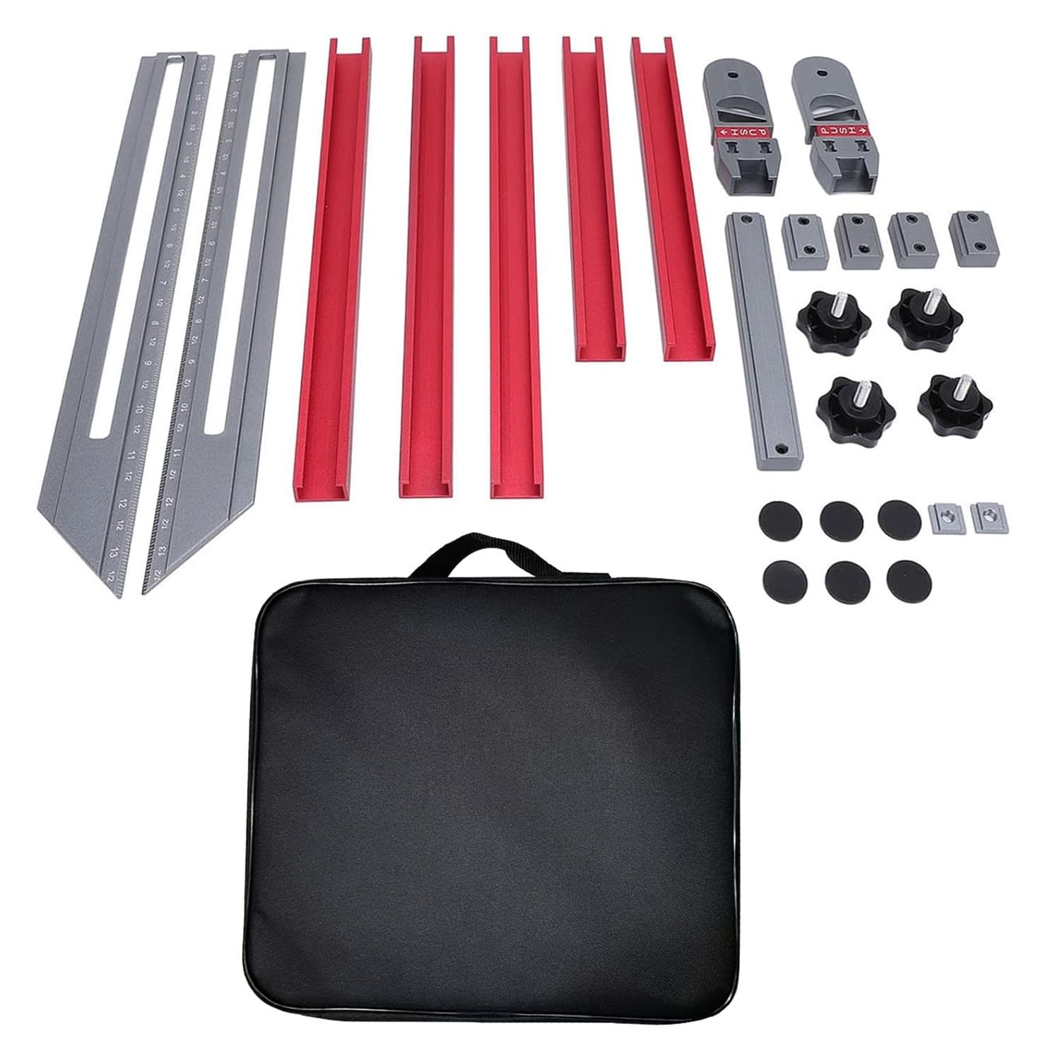 Aluminum Alloy Stair Tread Gauge, Multi-Functional Folding Ruler, Home Tool