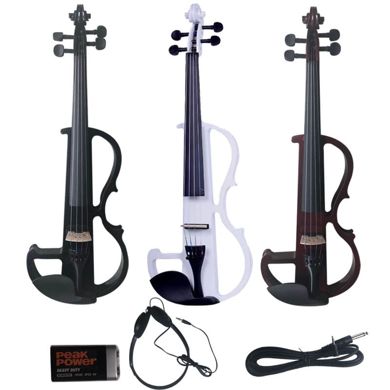 Adult Yan learns to play black and white electroacoustic electronic violin stage performance Electric Violin