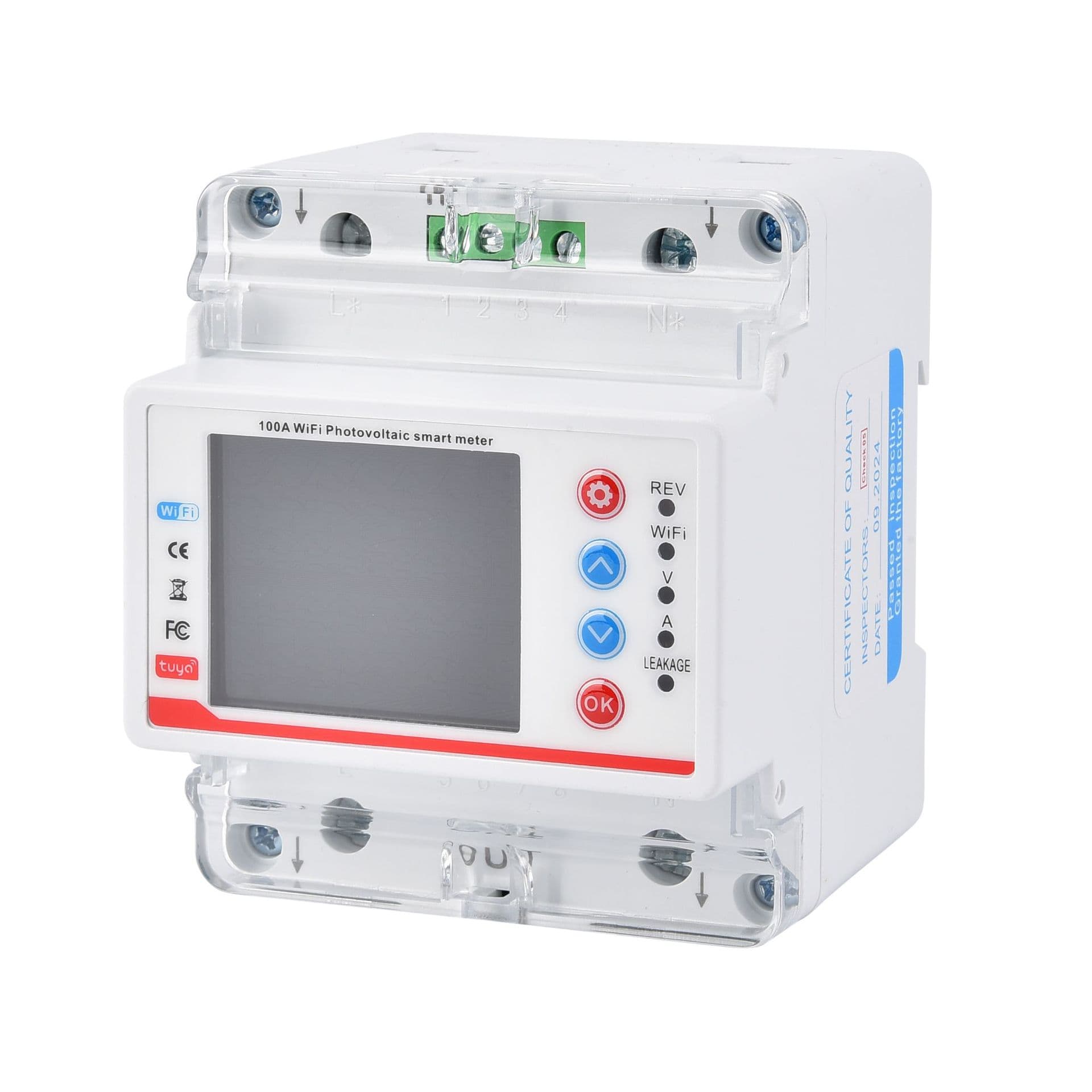 Tuya WiFi Energy Meter Single-Phase DIN Rail Smart Meter 220V Mobile APP Remote Control Multi-Function Electricity Meter