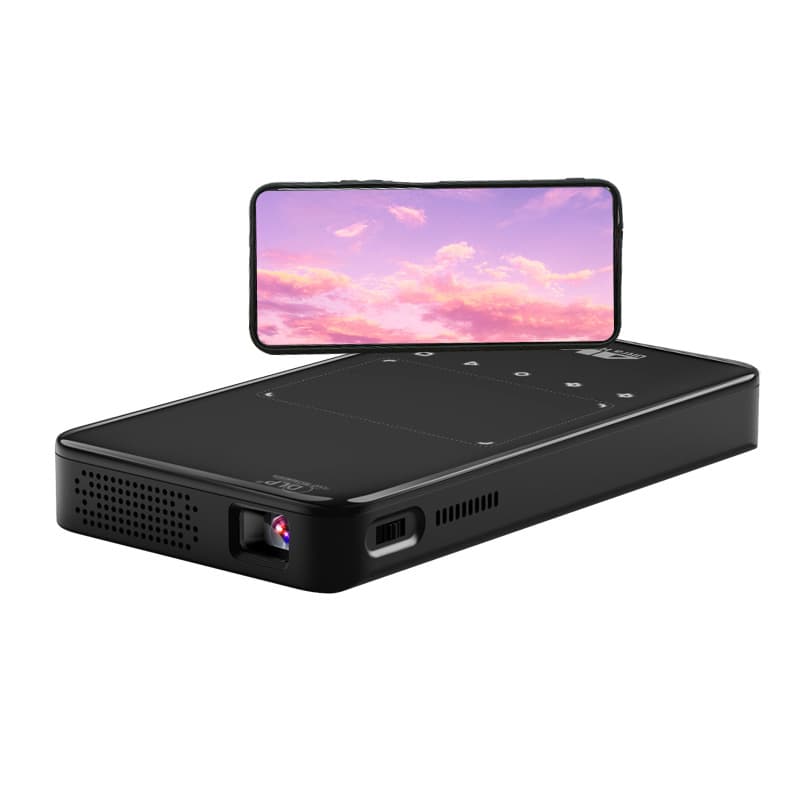 Mini DLP high-definition home smart Android projector with dual-band Wi-Fi for mobile phone screen mirroring, ultra-high definition.