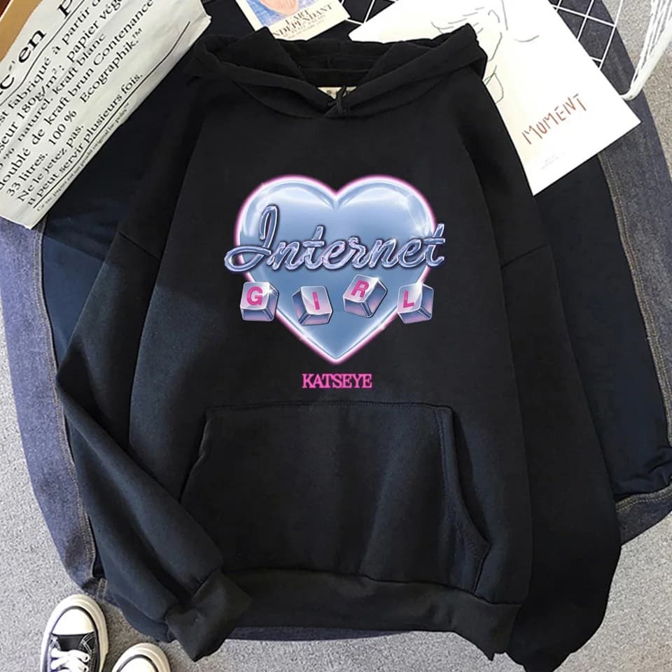 KATSEYE 2026 New Song Internet Girl Printing Hoodie Aesthetic