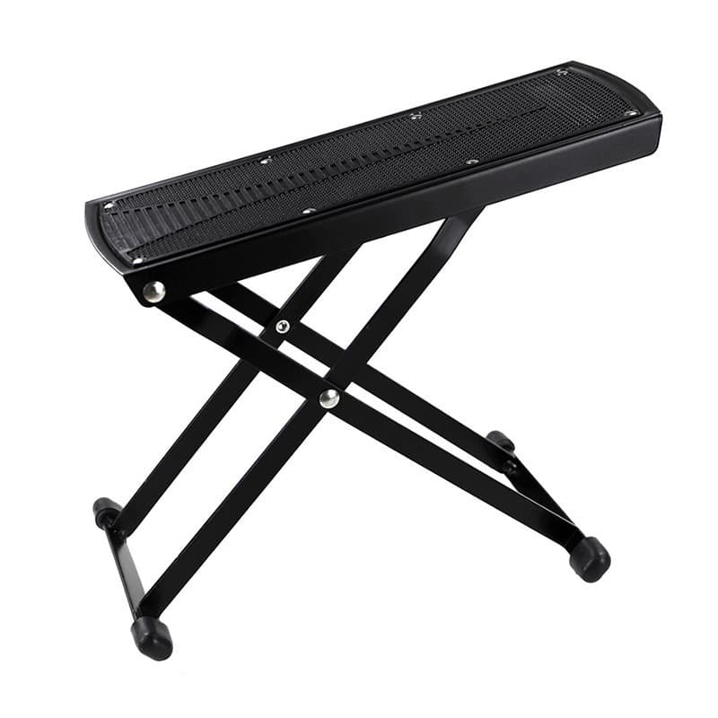 Guitar Foot Pedal Thickened 6-Level Adjustable Guitar Foot Stool Folding Acoustic Guitar Playing Footrest Cushion