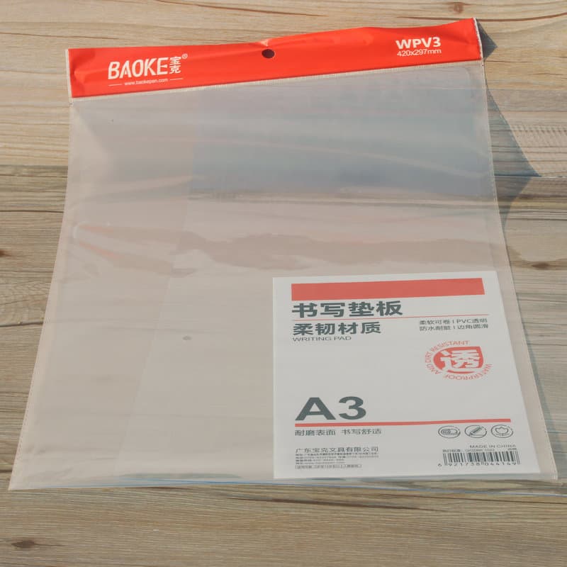 Baoke A3 Ultra-Clear Writing Pad PVC Multi-functional Student Mat 29.7*42cm Stationery Exam