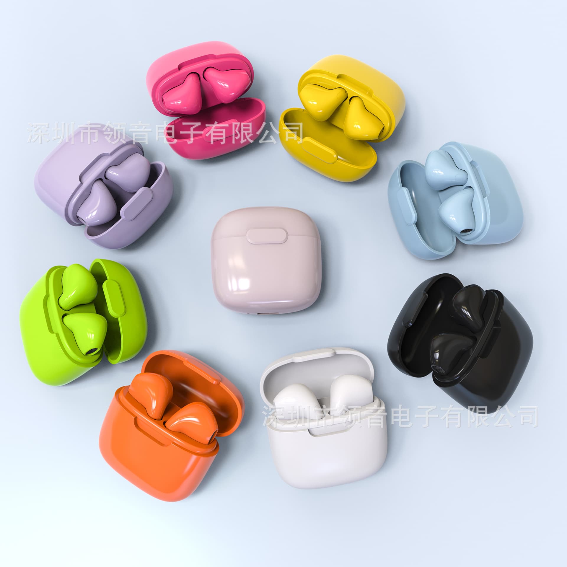 Cross-border Macaron Wireless Bluetooth Earbuds Semi-in-ear 5.3 Ultra-long Battery Life Low Latency Gaming Sports Earbuds