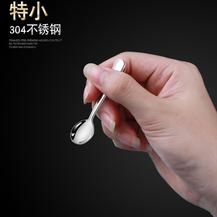 Ultra-small Salt Spoon Extra Small Size for Home or Commercial Use 304 Stainless Steel Spoon Coffee Spoon Stirring Spoon Seasoning Spoon