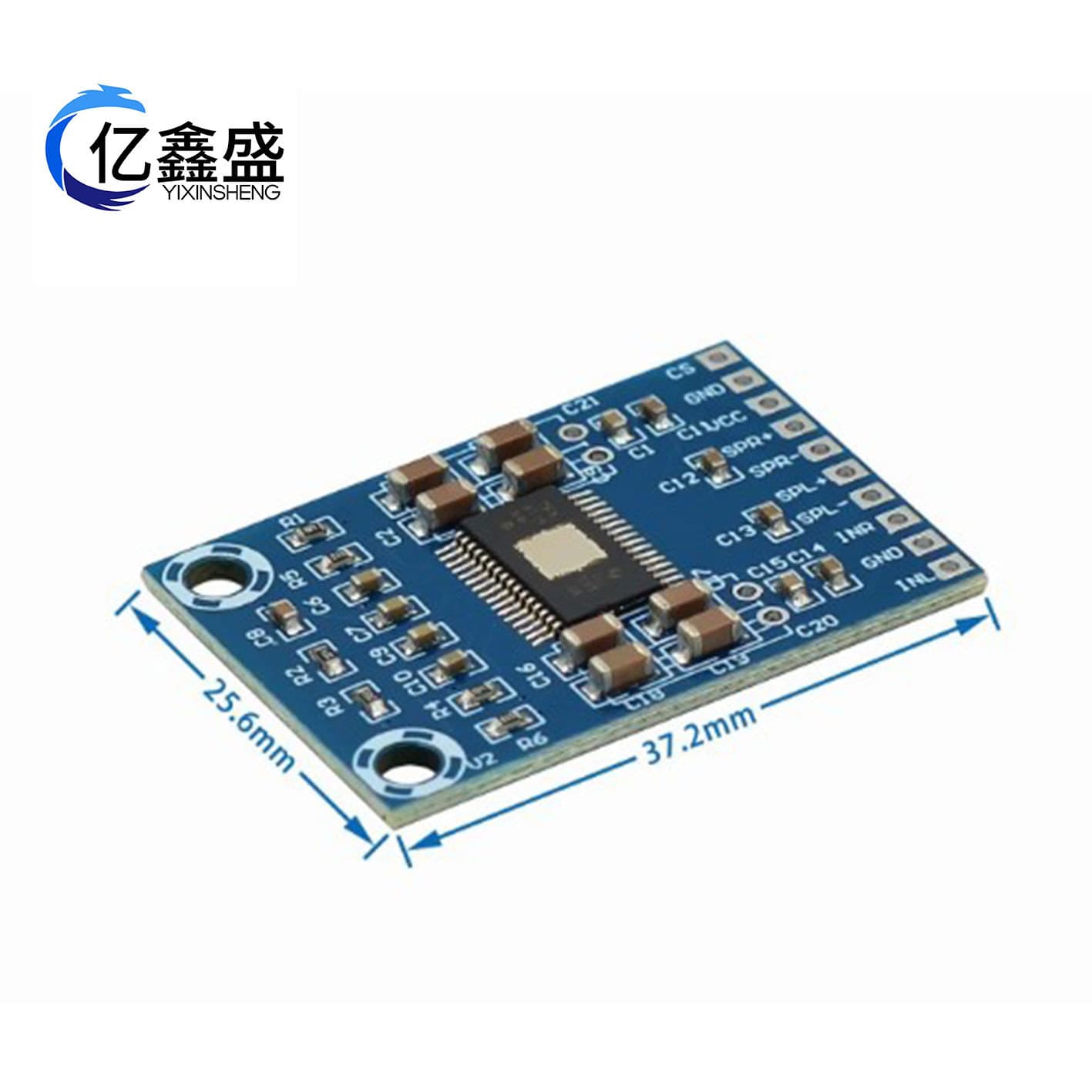 XH-M562 Ultra-Mini TPA3116D2 Digital Audio Amplifier Board Class D Amp Board Ultra-Thin Dual 50W
