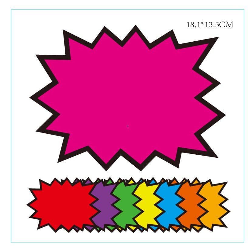 Medium fluorescent explosion stickers, color price tags, price tags, POP advertising paper promotional activity price tags wholesale