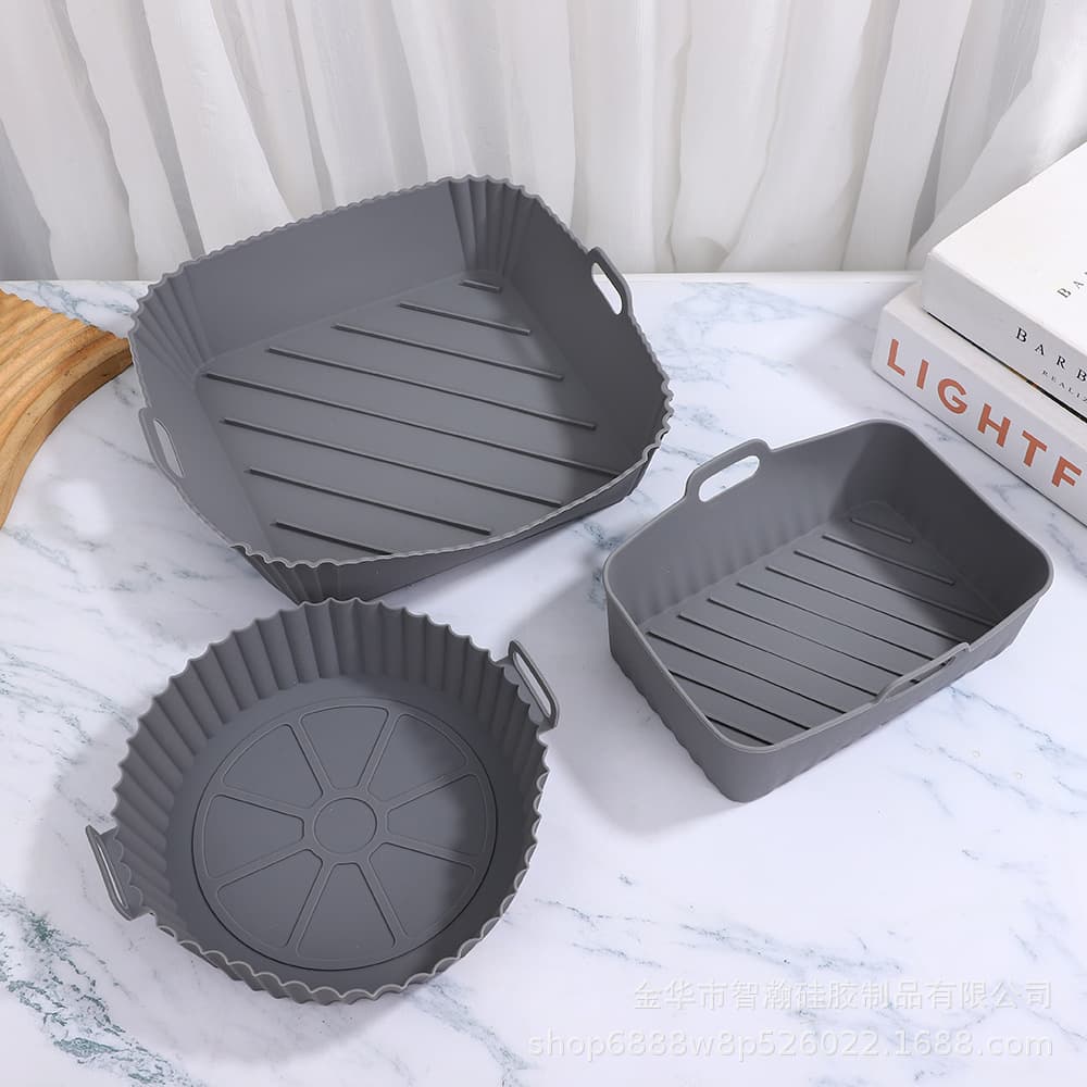 Cross-border Amazon Air Fryer Silicone Inner Liner Baking Tray Oven Microwave Cake Mold High Temperature Resistant