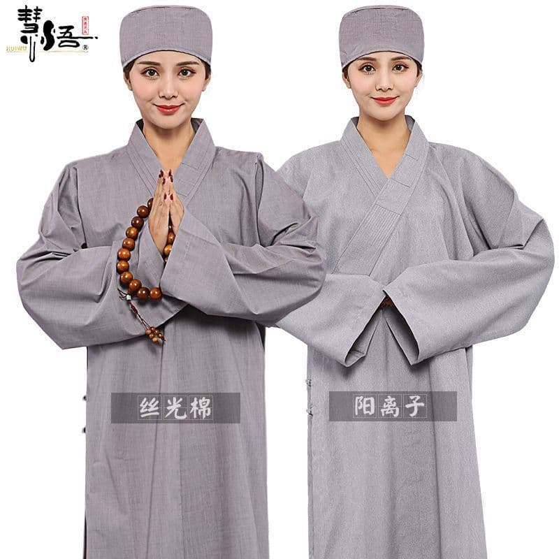 Huiwu Monk Robe Zen Practice Clothing Monk Robe Long Gown Monk Robe Haiqing Lay Clothing Men and Women Thin Summer