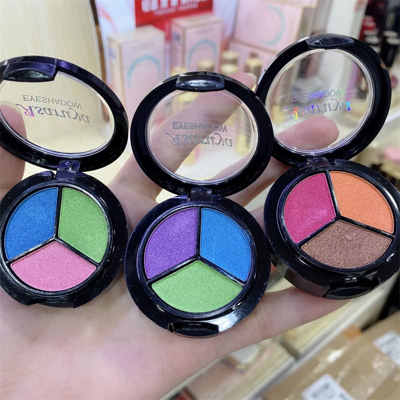 Colorful Eyeshadow for Children's Stage Makeup Blue Green Purple Pearl Fine Shimmer Eyeshadow Palette High-Color Payoff Sparkle Performance Cosmetics