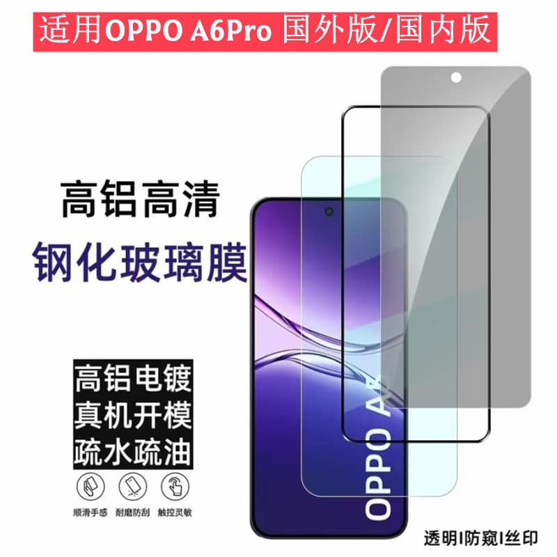 Tempered Glass Screen Protector for OPPO A6 Pro, HD Clear Anti-Spy Matte Film, OPPO A6 Pro International Version