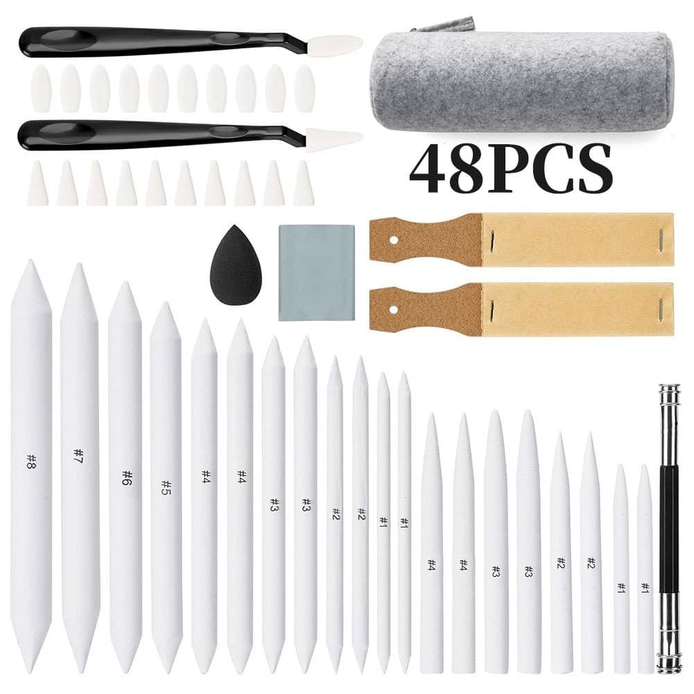 Songfeng 48-piece sketch painting tool set paper eraser pen sponge brush matte paper beginners art wholesale