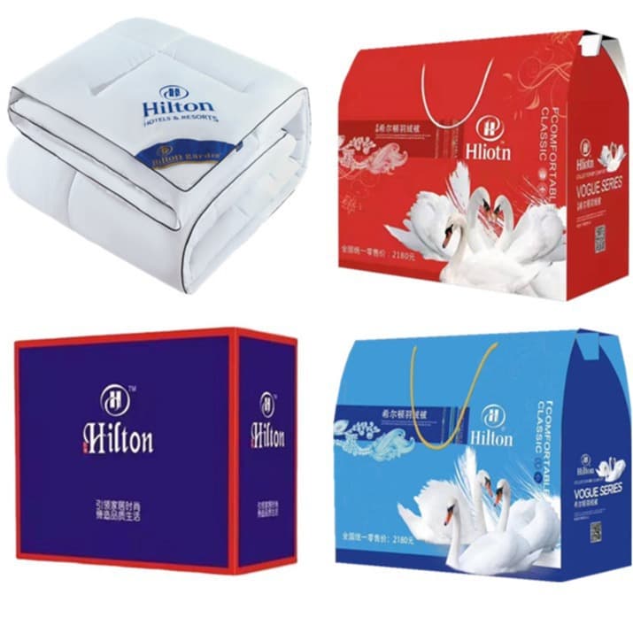 Wholesale Hilton Blankets for Corporate Gifts, Boxed Sets Spring/Autumn Quilts Winter Blankets, Bulk Purchase Company Duvets Soft Cotton Bedding
