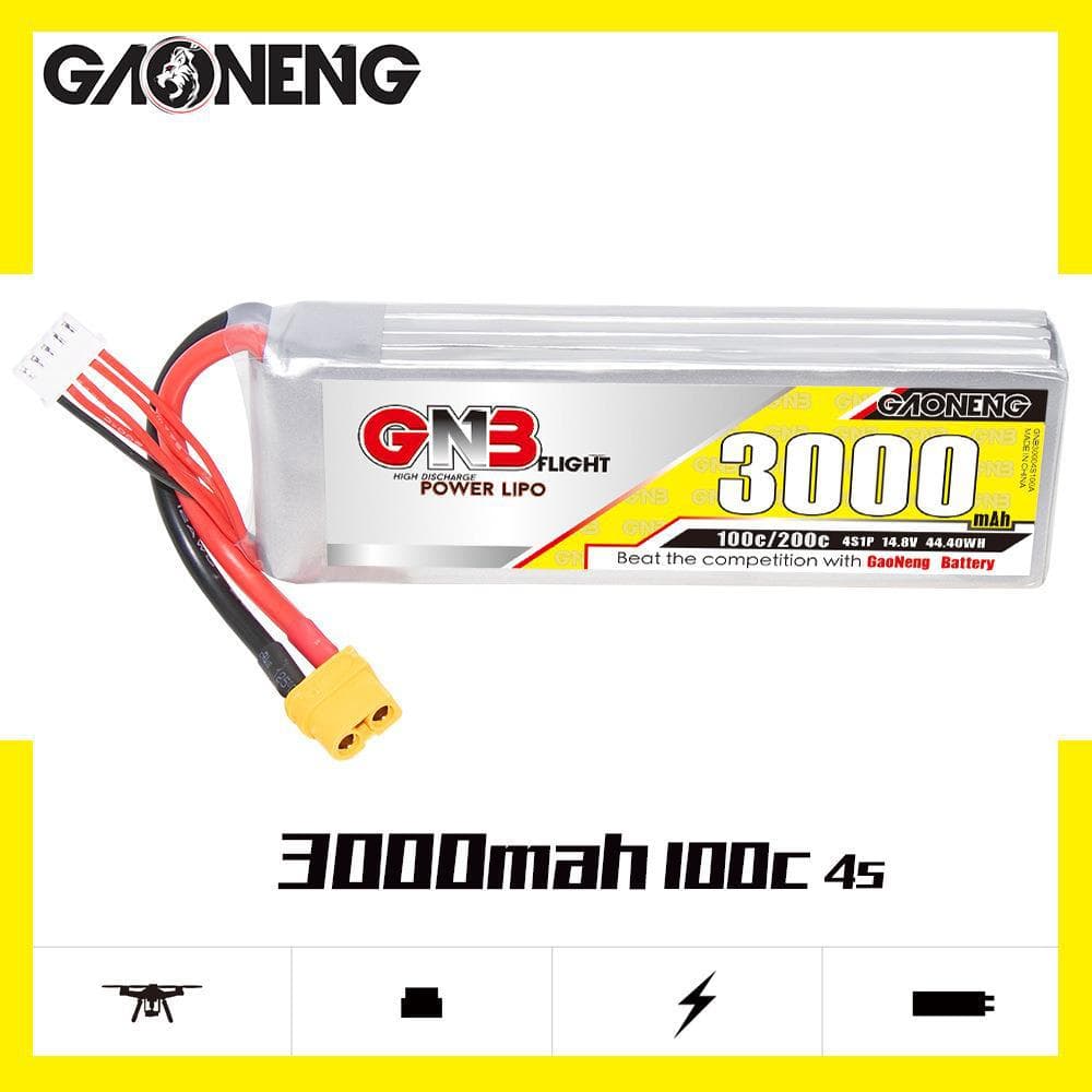 GNB high energy 3000mAh 4S 14.8V 100C helicopter RC model aircraft FPV model polymer lithium battery