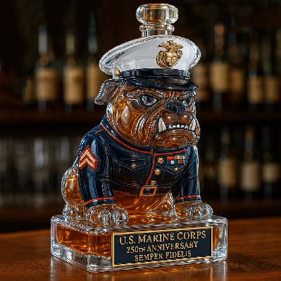 In Stock New Arrival Bulldog Whiskey Bottle Glass Barware Whiskey Decanter