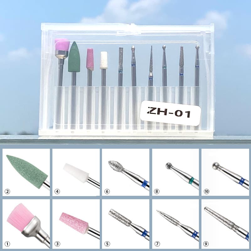Directly Supplied Russian-Style Pre-Treatment Nail Polishing Head, Nail Trimming and Polishing Electric Nail Polisher Tool Set
