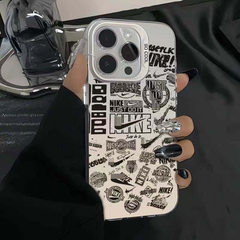 Trendy brand undercut label suitable for Apple 16 mobile phone case 14plus creative 13mini new iPhone15 simple