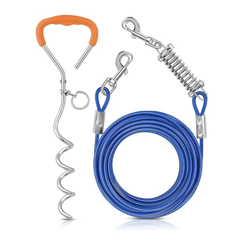 Thickened Dog Chain Fixed By Stake Wire Pet Supplies Dog Leash Durable Ground Anchor Tether Collar Accessories