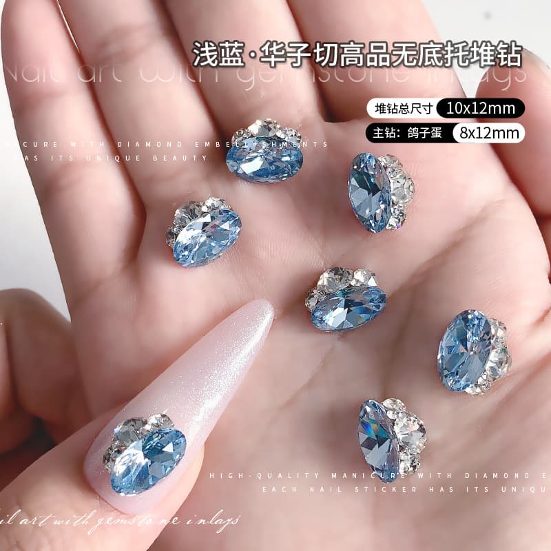No-Base Finished Diamond Ball K9 Nail Art Diamond Bulk Flash Nail Diamond Pigeon Egg Diamond Ball Nail Art Decoration Diamond