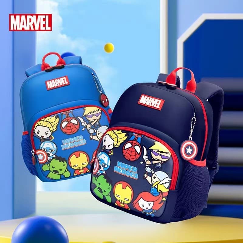 Disney Marvel Spider-Man Official Kindergarten Cartoon Backpack for Boys Lightweight Double-Shoulder Bag