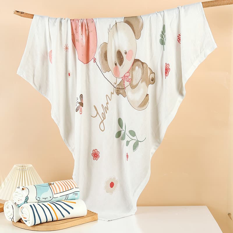 Infant Bamboo Fiber Cotton Gauze Swaddle Blanket, Newborn Baby Delivery Room Wrap, Summer Bath Towel, Children's Blanket