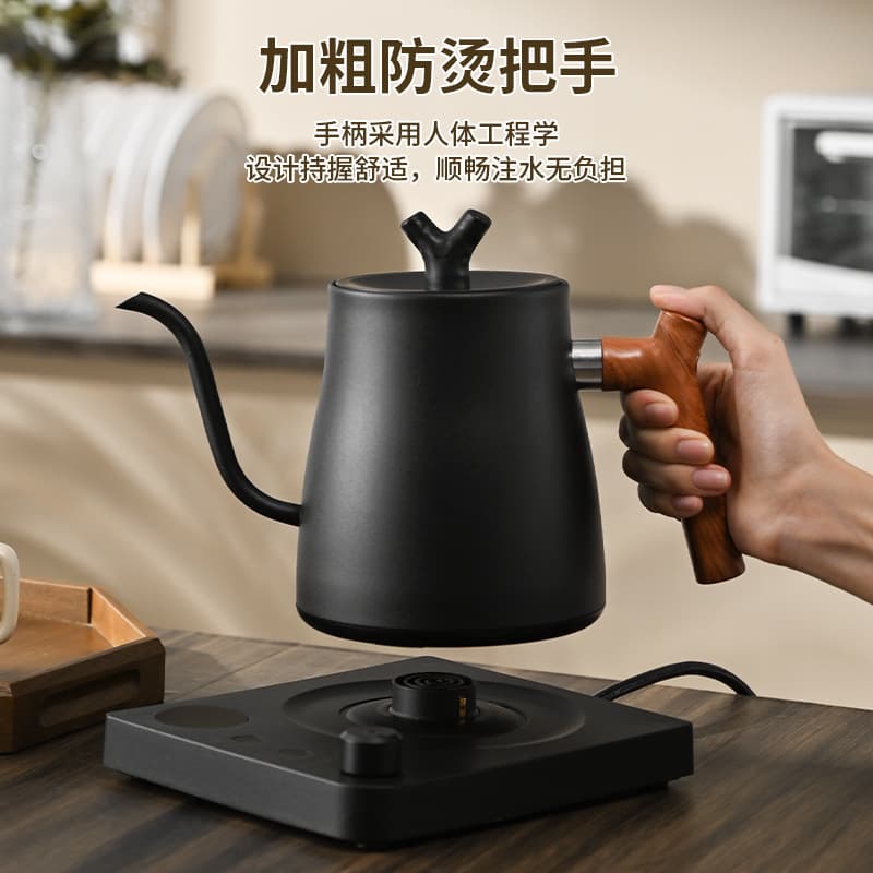 Electric Kettle Cross-Border Knob Temperature-Controlled Fine-Neck Coffee Pot, Electric Kettle, Stainless Steel Kettle, Electric Kettle