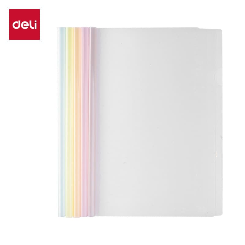 Deli 5850 Light Color Series A4 Lever Arch File, Pull Rod Document Folder for Meeting Reports, Exam Papers, Student Waterdrop Transparent File