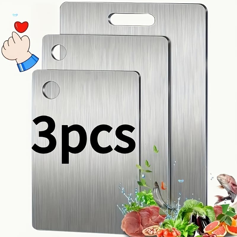 3pcs Premium Chopping Board Set Durable Easy to Clean Cross-border