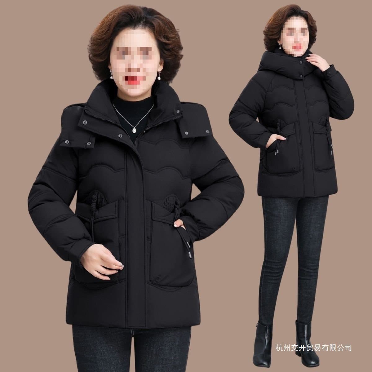 2025 New Winter Middle-Aged and Elderly Down Cotton Jacket, Thickened Stylish Padded Coat Loose Warm Mom Style