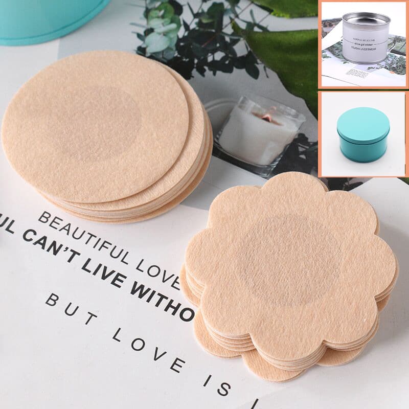 Cross-Border Supply, Disposable Non-Woven Nipple Covers, Silicone Invisible Breast Covers, Anti-Nipple Show and Anti-Wardrobe Malfunction Nipple Covers