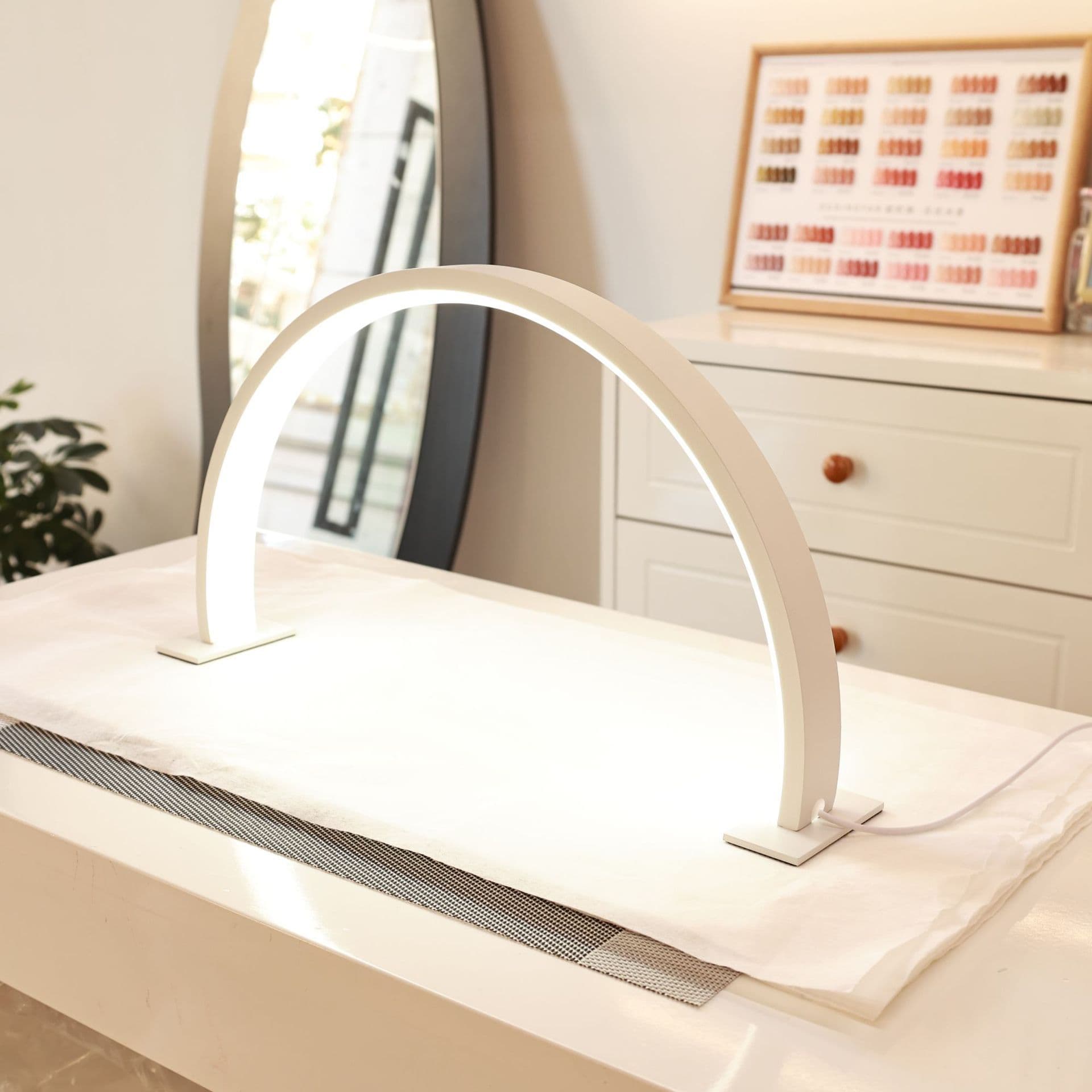 Cross-border Half-Moon Nail Lamp Eye Protection LED Cold Light Beauty Salon Work Lamp Desktop Nail Art Table Lamp Wholesale