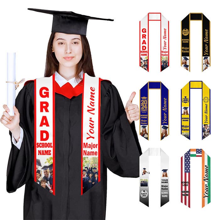 Graduation Stole Sash for Bachelor Master Doctor Honor Stole, Amazon Same Style for Foreign Trade Europe America
