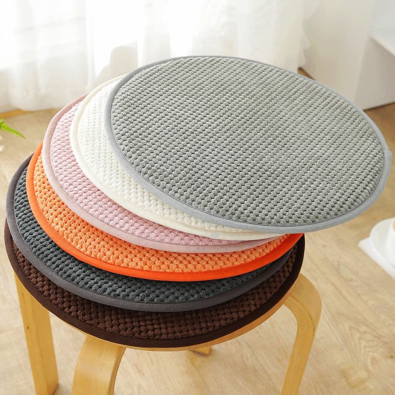 Thickened Plush Round Cushion for Stool, Office Chair, Rattan Chair, Dining Chair, Home Stool Pad, Non-Slip