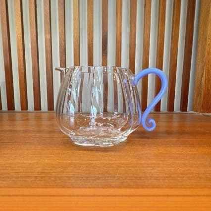 High Borosilicate Transparent Glass Green Handle Fairness Cup, Tea Sea Tea Dispenser, Quick Water Cut-off Flower-Shaped Cup