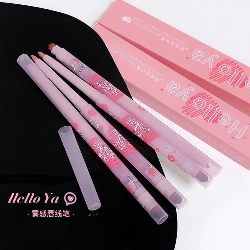 Helloya Matte Lip Liner Dual-Ended for Contouring and Defining Lips, Smudge-Proof, Long-Lasting