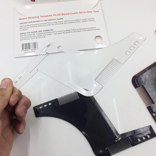 Cross-border E-commerce Supply Beard Styling Template Comb No. 4 Lightning Beard Styling Board Christmas Gift 1
