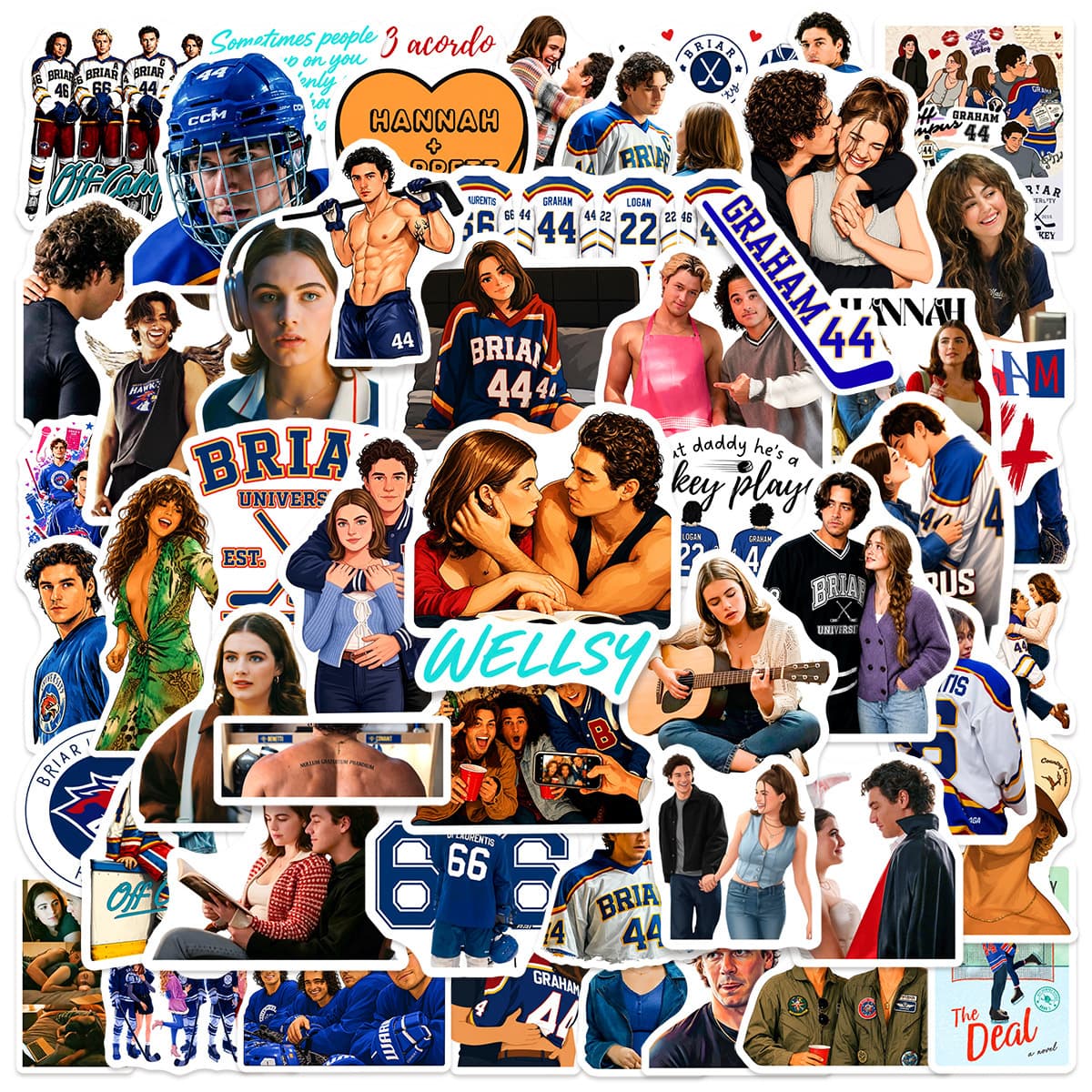 55 popular American TV series Off Campus graffiti stickers, mobile phone cases, tablet luggage stickers