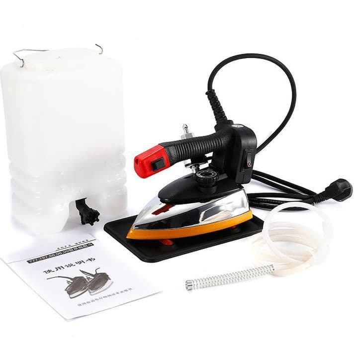 High Power Industrial Electric Iron with Hanging Bottle Steam Generator for Clothing Stores, Curtain Shops, and Dry Cleaners
