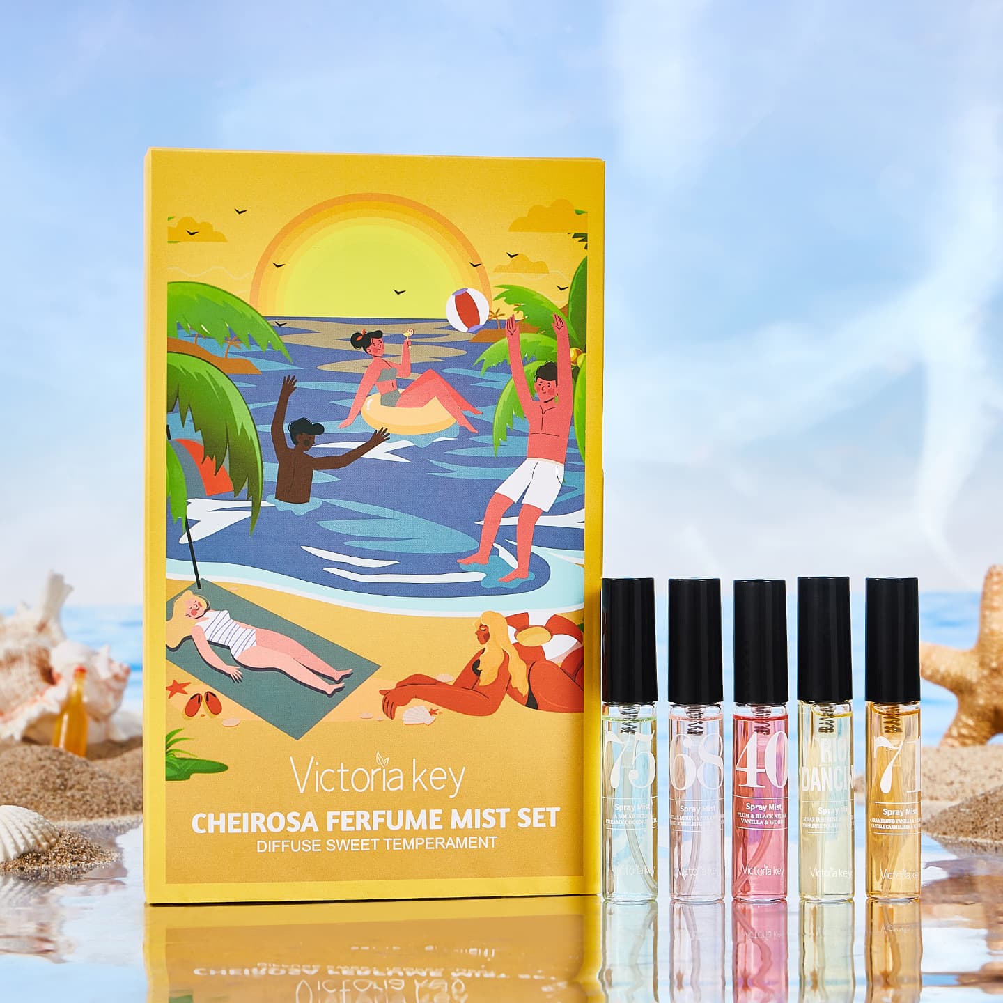 Cross-Border Best-Selling Alcohol-Free Brazilian Digital Perfume 10-Piece Gift Set Hair and Body Fragrance Mist