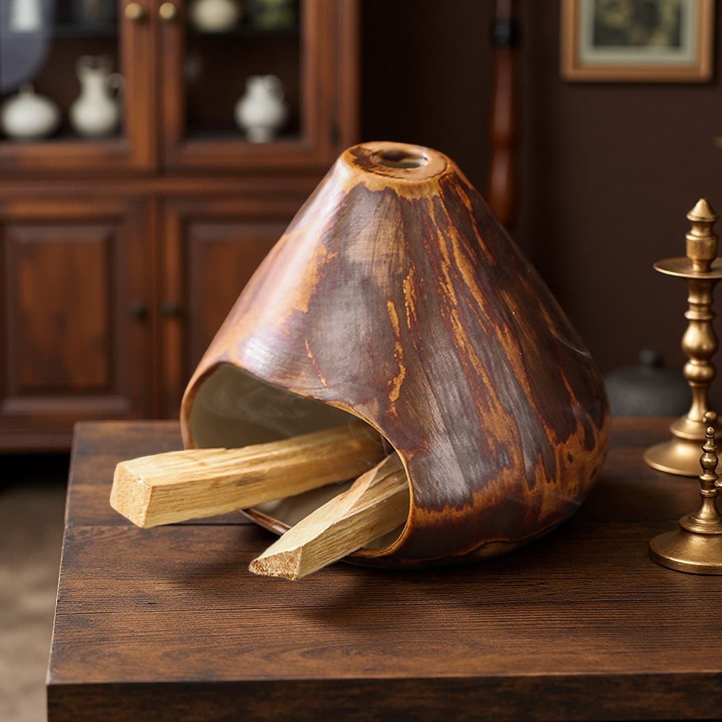 Palo Santo Holder Home Decoration Peruvian Holy Wood Burning Plate Tray Incense Burner