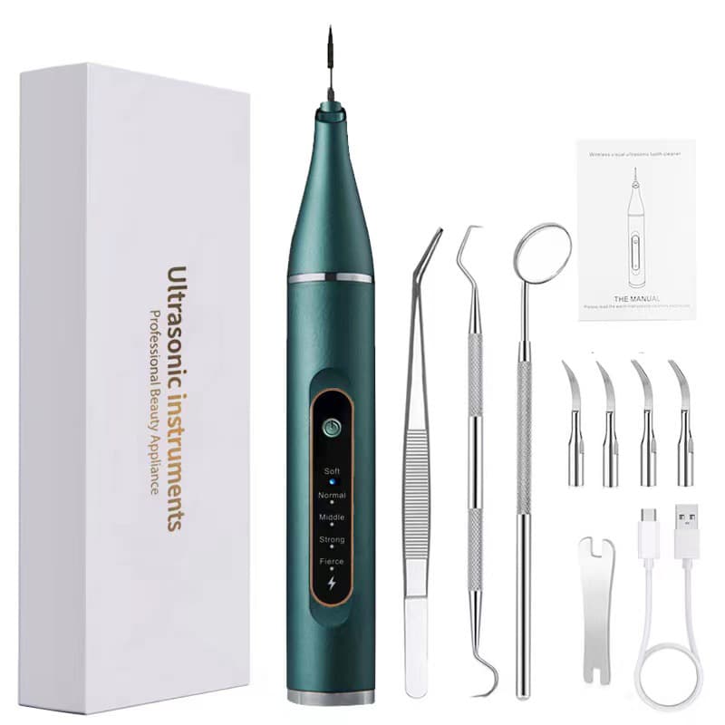 7-in-1 Dental Scaler for Oral Care, Home Ultrasonic Teeth Cleaner for Smoke Stains and Tartar