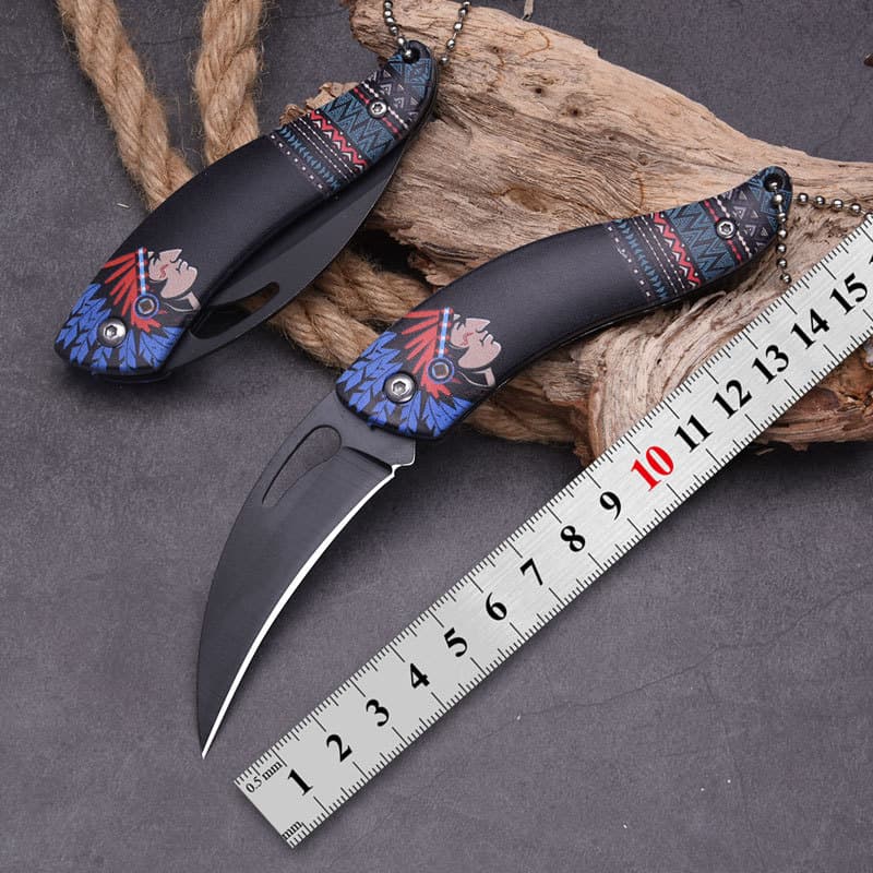 Yangjiang folding knife, small knife, portable for outdoor camping, household fruit knife, can be hung on a keychain for express delivery
