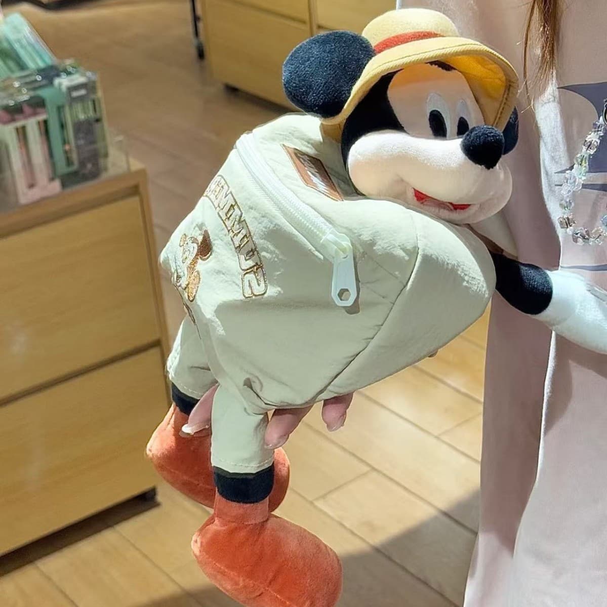 Trendy Ins-style cute small bag, new adorable Mickey happy camping crossbody bag, travel backpack fashion