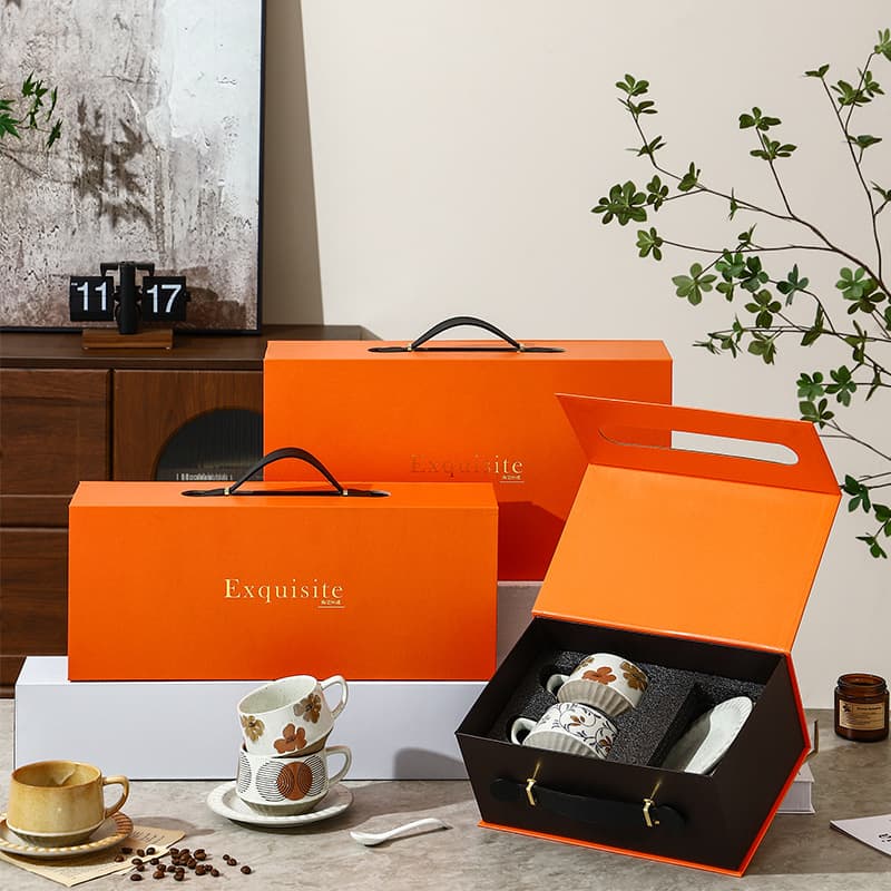 Premium Coffee Cup Gift Box Set Commercial Wholesale High-End Ceramic Mugs Souvenir Mug Set