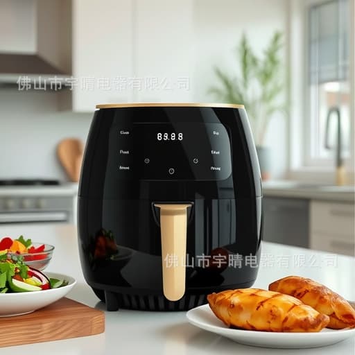 Cross-border Air Fryer Home New 2025 Smart Multifunctional Large Capacity Visible Electric Fryer Air fryer