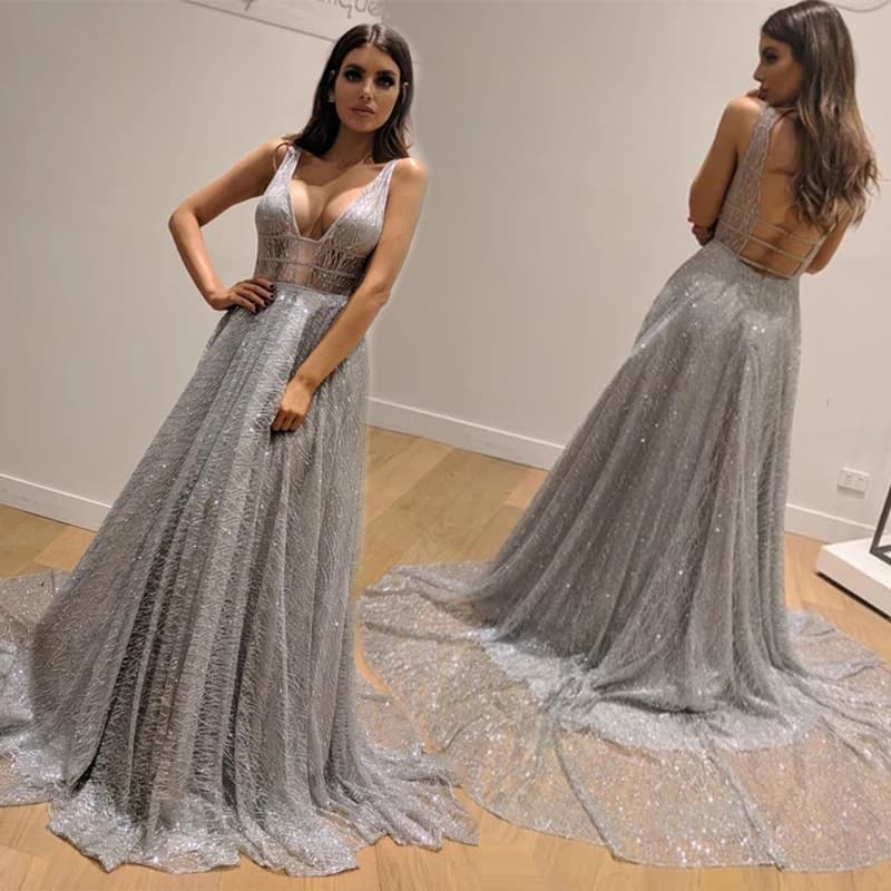 European and American spring and summer foreign trade Amazon new women's clothing wish new V-neck sleeveless dress long skirt