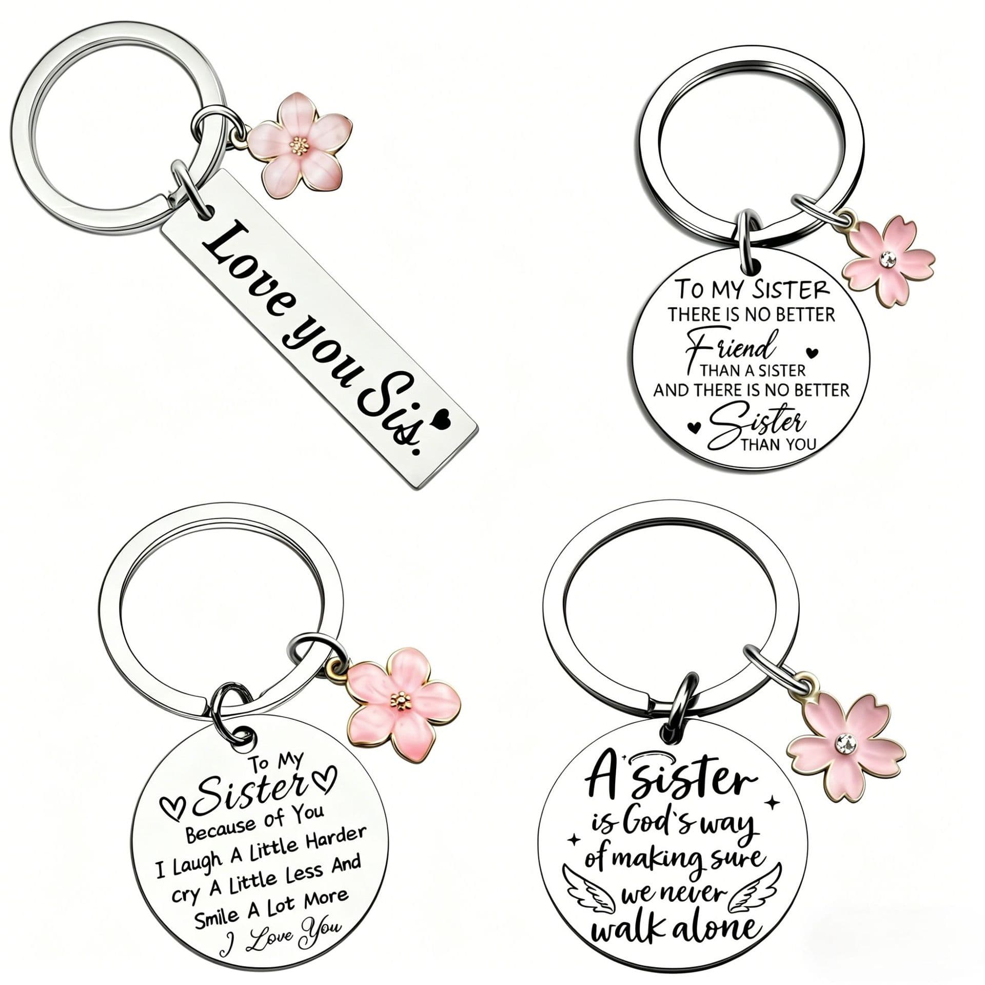 Amazon Good Sister Big Sister Stainless Steel Key for Valentine's Day Gift Wholesale for Sisters, Best Friends and Friends