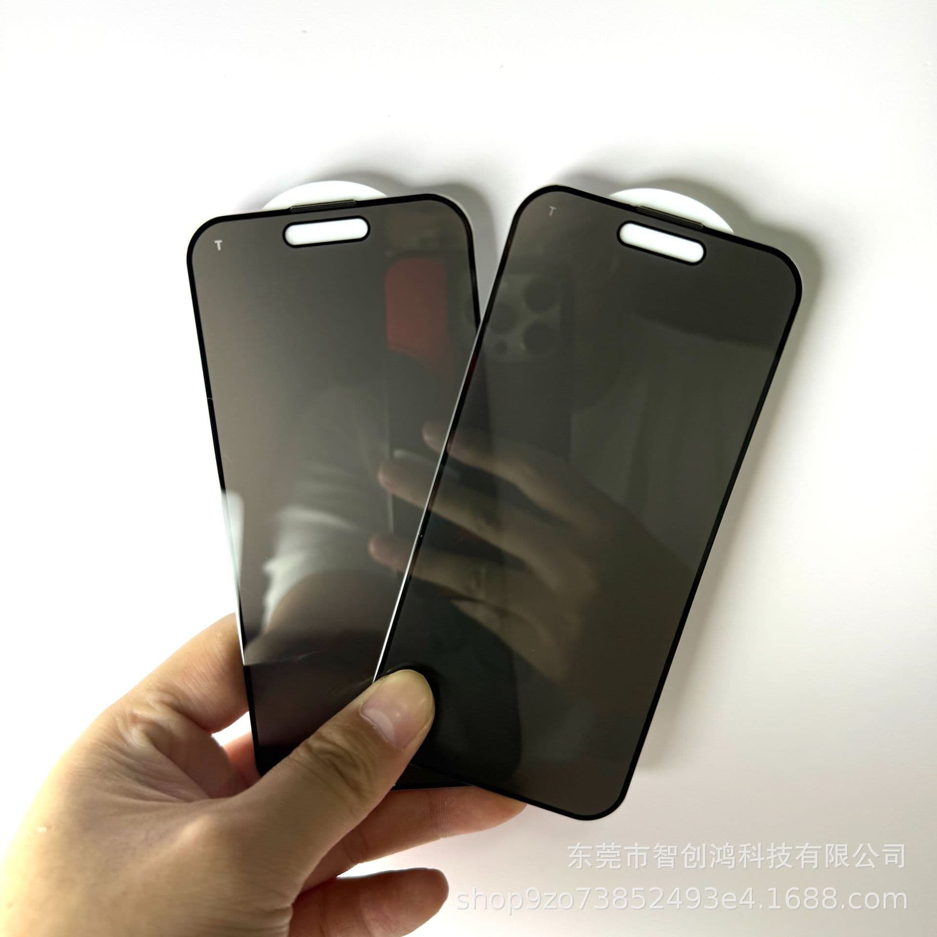 360-Degree Full Coverage Silk-Screen Privacy Film Compatible with Apple 18 Pro Max Full-Screen Tempered Glass 15/16 Privacy Protection