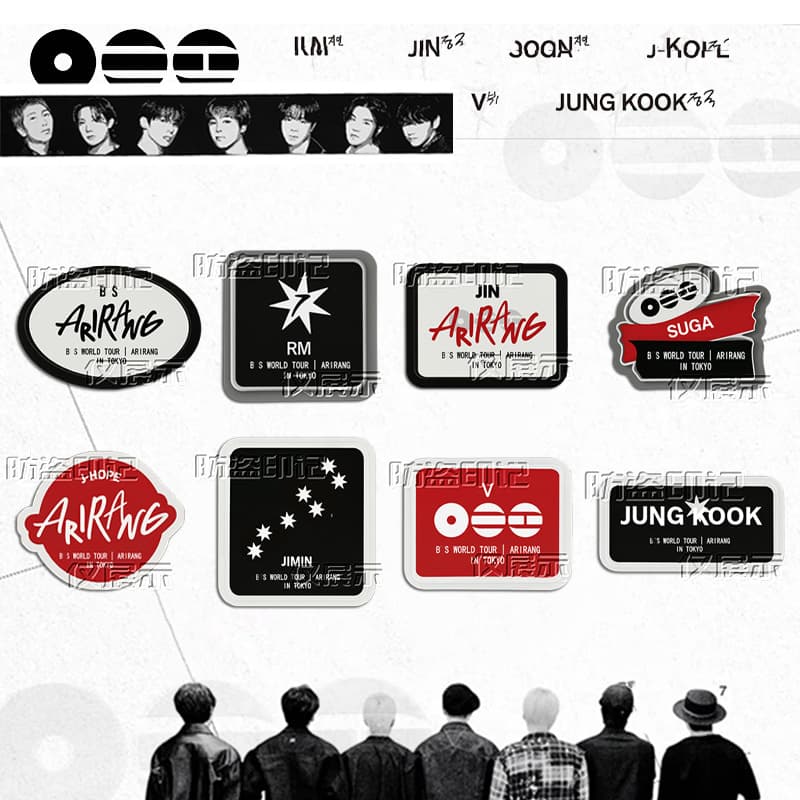 Bts "Arirang" Japan Tour Acrylic Brooch Pp Clip Creative Planner Clip Merchandise
